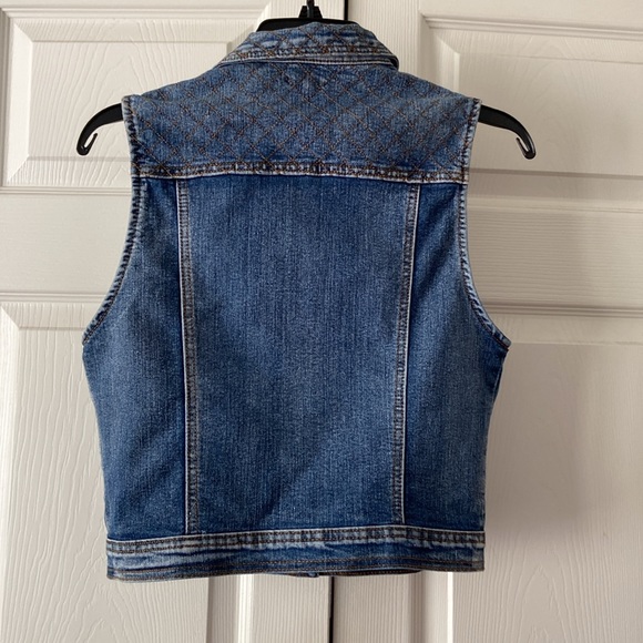 ChiQle Sleeveless Denim Jacket Size Large - Picture 3 of 3